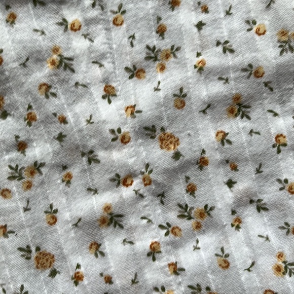 Arizona Jean Co Juniors Large White Yellow Floral Snap Button Western Top - Picture 2 of 4